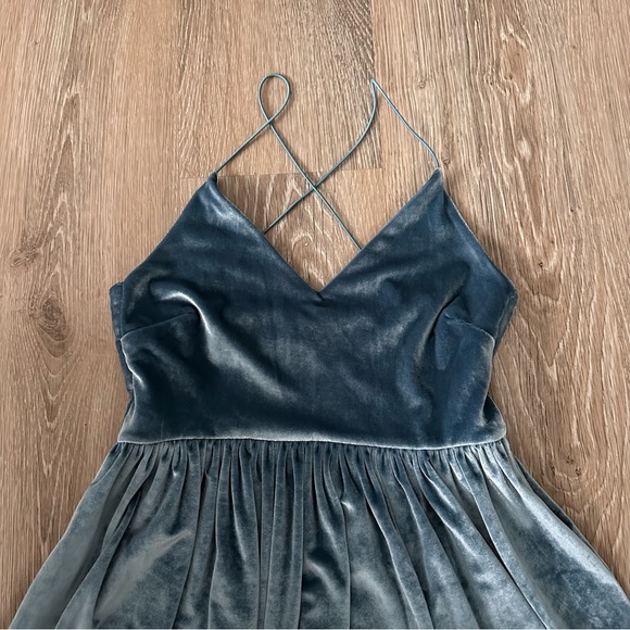Blue Velvet Forever 21 Dress - Picture 2 of 4